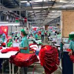Cambodian garment workers in a factory