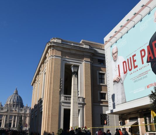 Two Popes movie poster in Rome - Licas news