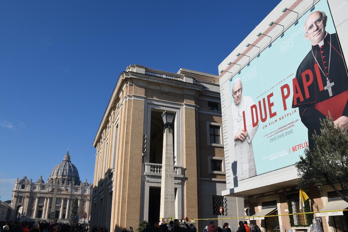 Two Popes movie poster in Rome - Licas news