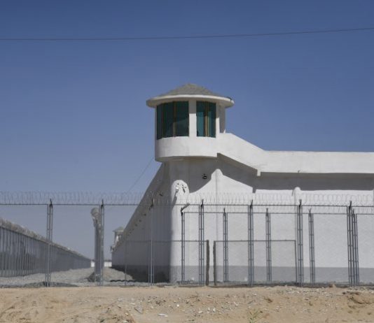 a watchtower on a high-security