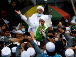 Rizieq Shihab, the leader of Indonesian Islamic Defenders Front (FPI)