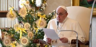 Pope Francis holds the weekly general audience