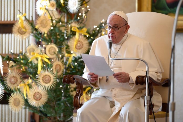Pope Francis holds the weekly general audience