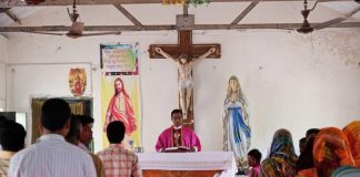 Mass at a church