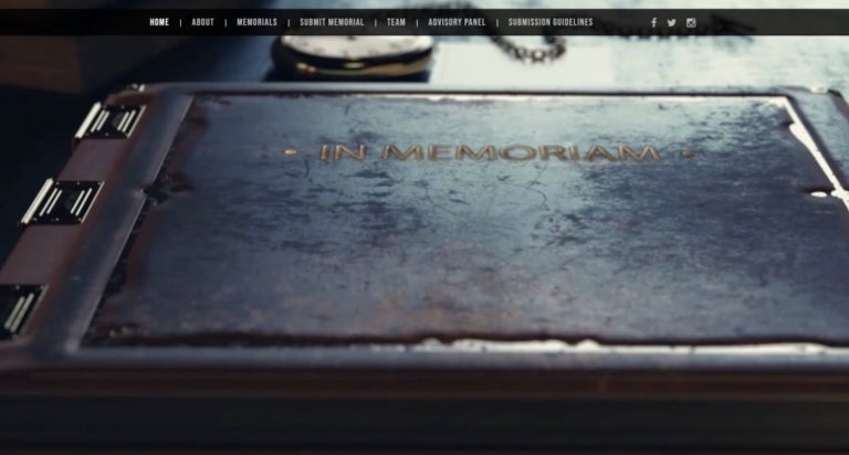 Memorial web page