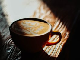 A coffee cup in the shadow