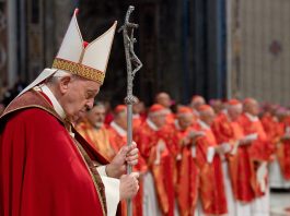 Pope Francis at Mass
