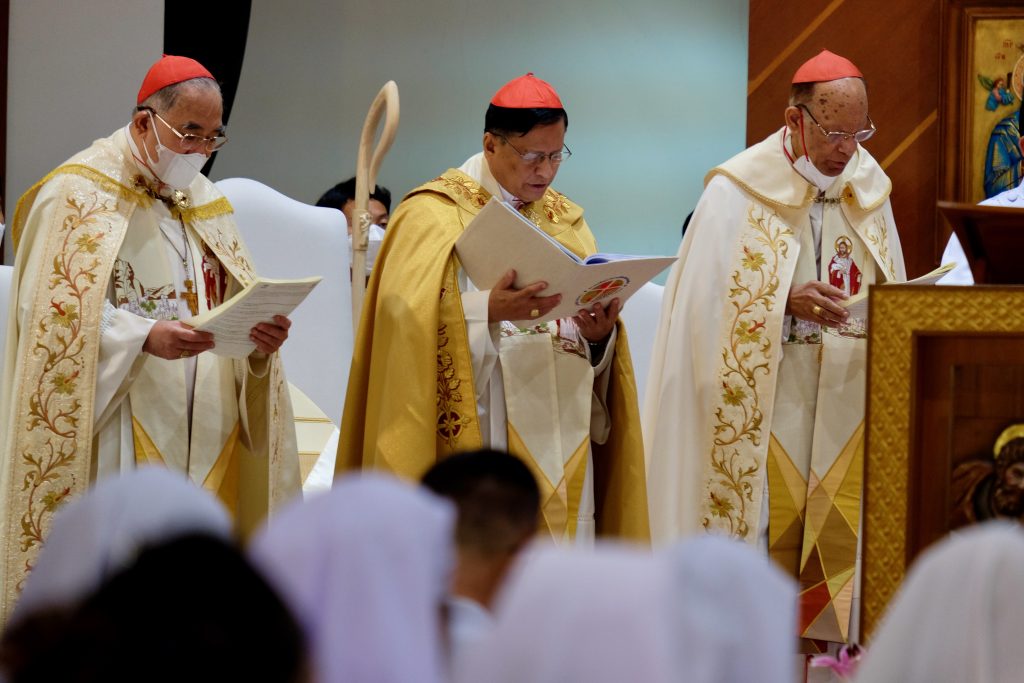 Cardinal Francis Xavier Kriengsak Kovitvanich of Bangkok, Cardinal Charles Maung Bo of Yangon and Cardinal Oswald Gracias of Bombay