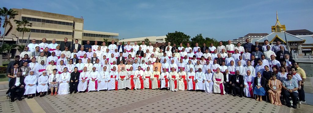 Group photo of the delegates of FABC50, Baan Phu Waan, Sam Phran, Thailand