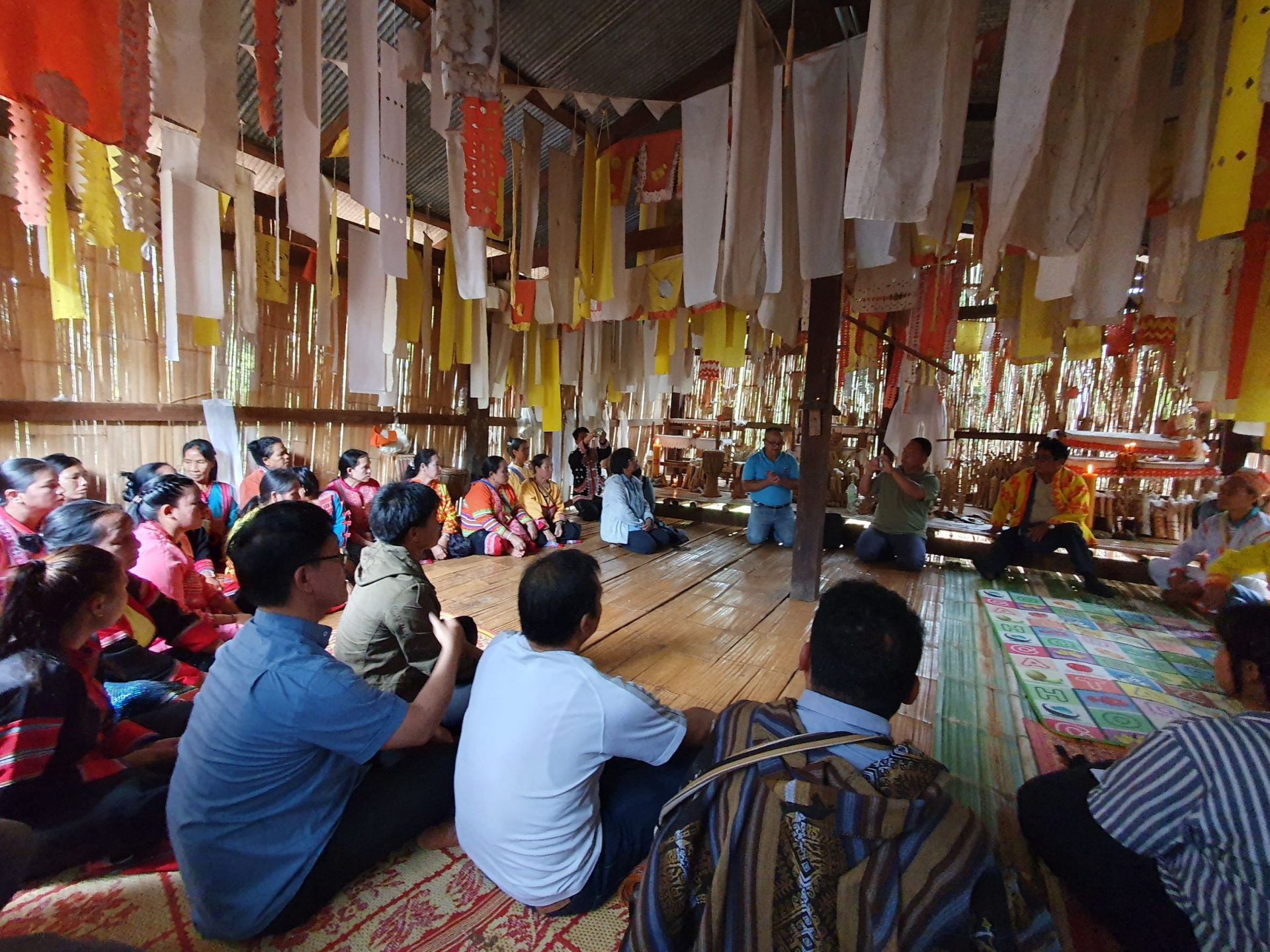 Lahu worship house interior, Thailand