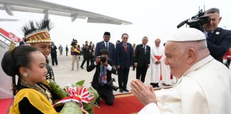 Pope Francis arrives in Jakarta, Indonesia