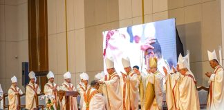 Official installment of Fr. Agustinus Tri Budi Utomoas the new bishop of the Diocese of Surabaya