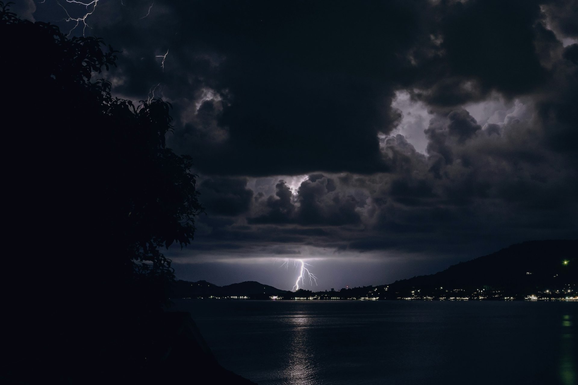 Lightning at night