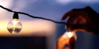 SPOTLIGHT: Electrifying Hope Light bulbs at dusk